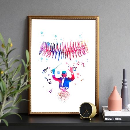Watercolor Teeth Art