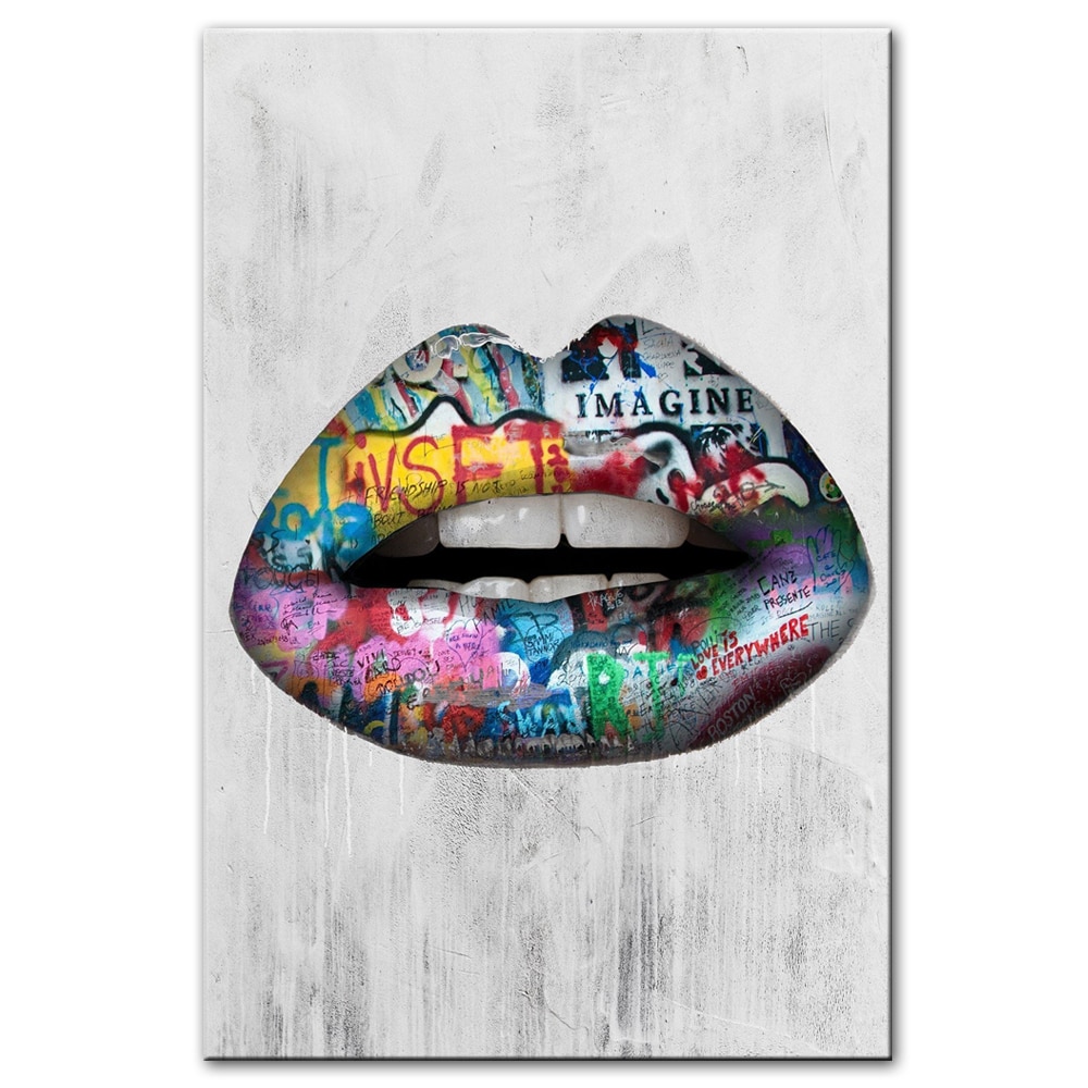 Abstract Lips Pop Art The Canvas Museum