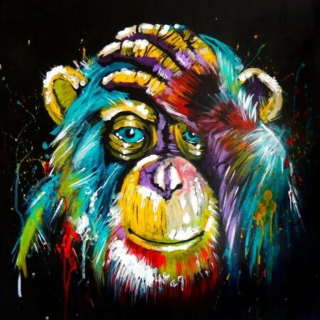 Thinking Monkey Pop Art